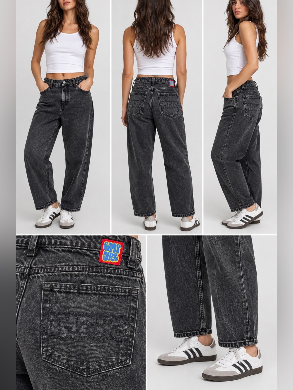 Empyre Black Washed Straight Leg High-Waist Relaxed Jeans Size 26